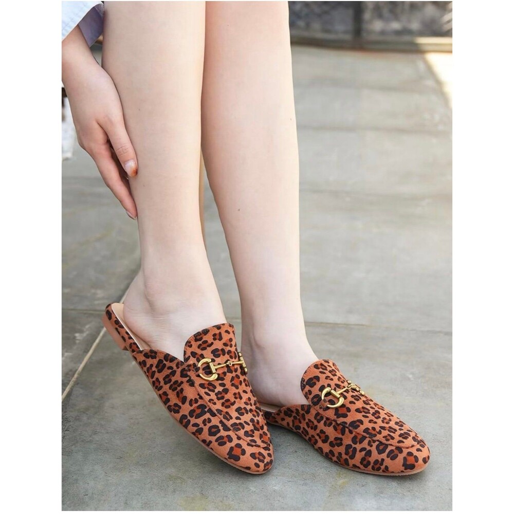 Mules for Women Comfortable Slip-on Flats-Backless-Round Toe Slide Size 9.5 #198
